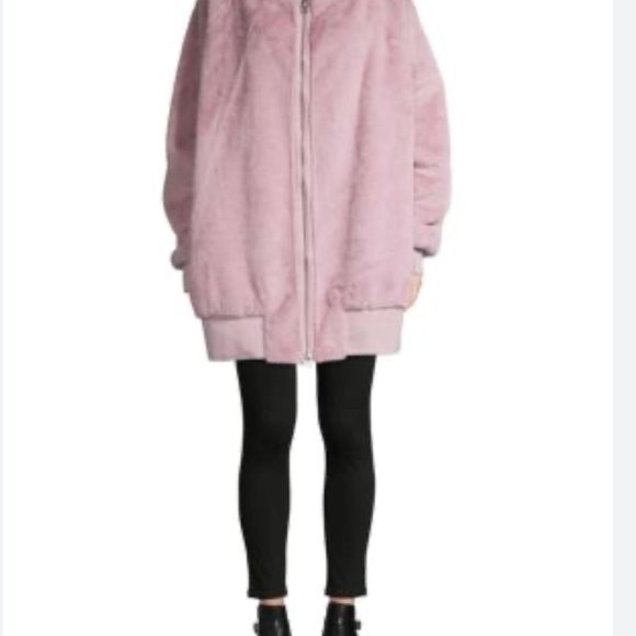 Free People Mauve Turn Up Fleece Zip Hoodie - Picture 3 of 8